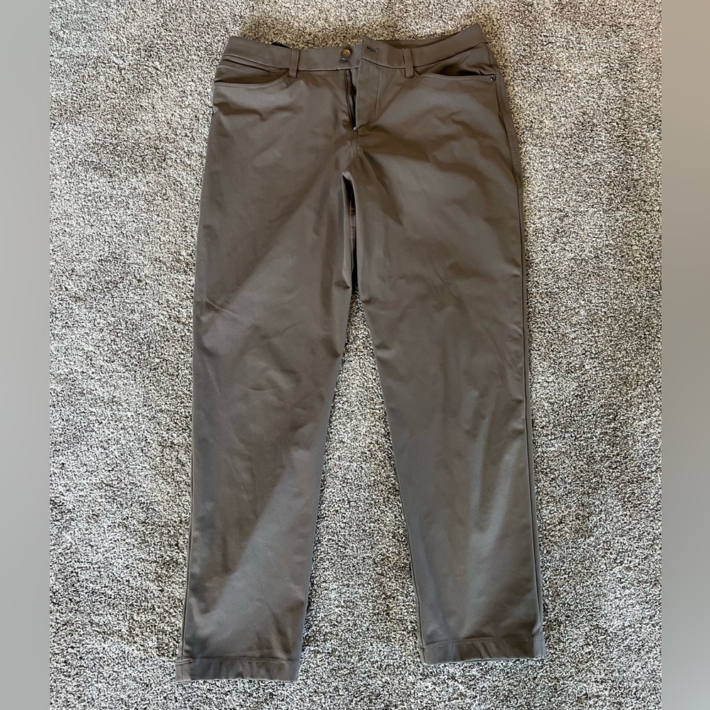 Lululemon Khaki ABC Pants Classic Straight-Leg